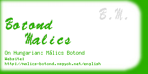 botond malics business card
