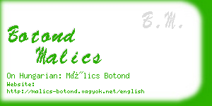 botond malics business card